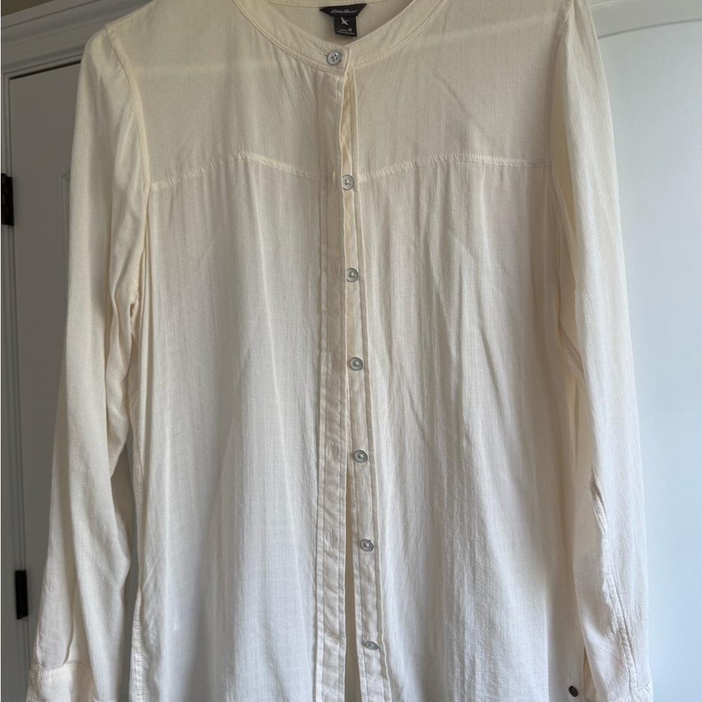 Eddie Bauer Cream Casual Button Down Shirt